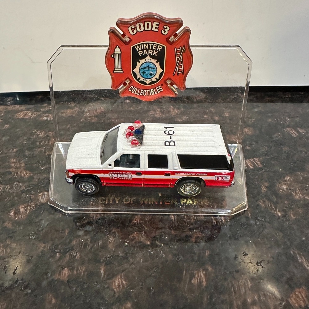 Code 3 Collectibles Winter Park FD Battalion Chief B 61 Diecast Truck RETIRED